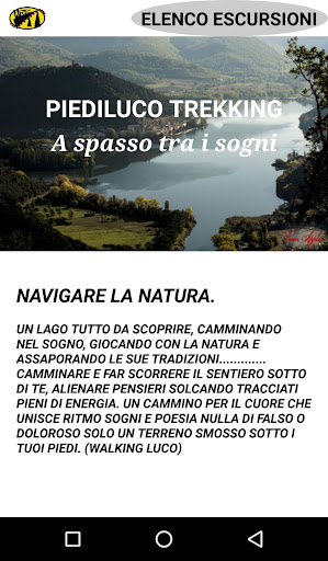 Android application PIEDILUCO TREKKING screenshort