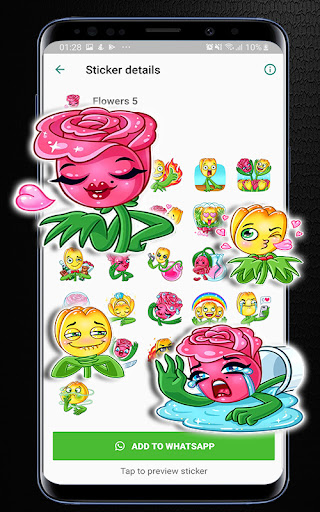 WASticker Flowers Animated