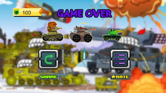 Tanks attack the enemy Cartoon