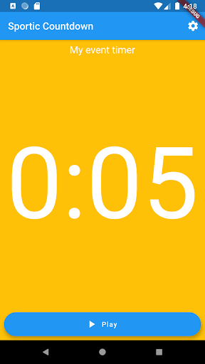 Android application Sportic CountdownTimer screenshort