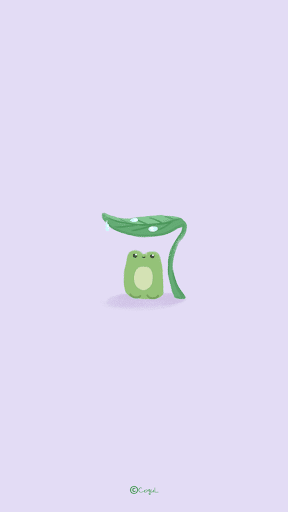 Android application 카카오톡 테마 - 비오는날 보송개구리_베이비퍼플 screenshort