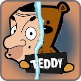 Wallpaper Mr Bean Cartoon With Teddy icon