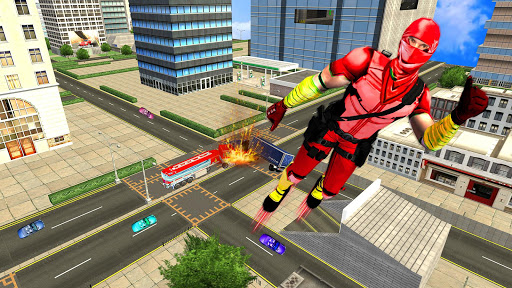 Android application Flying Ninja Hero Crime Chase screenshort