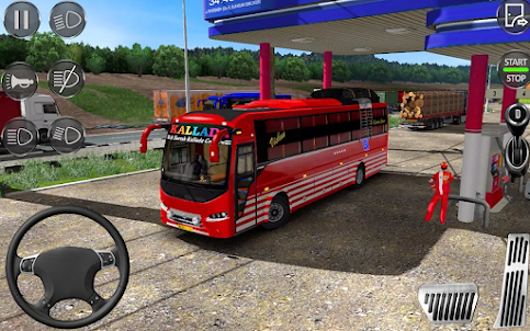 城市長途汽車駕駛巴士3D