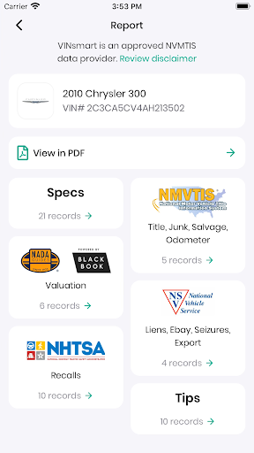 VINsmart Screenshot 2 - AppWisp.com