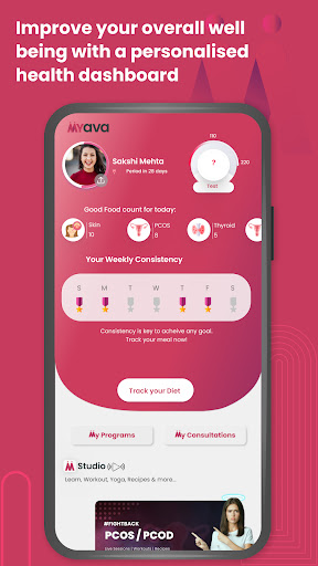 Android application MyAva - PCOS, Thyroid and More screenshort