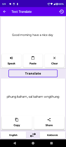 English To Kokborok Translator