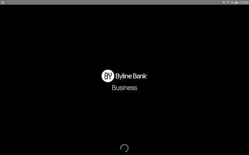 Android application Byline Bank Business for Table screenshort