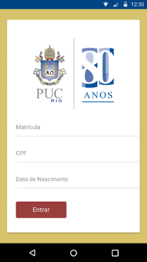 Android application PUC-Rio - Aluno screenshort