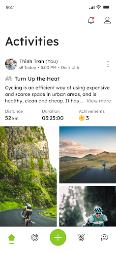 Android application aktiv: Activity Tracking screenshort