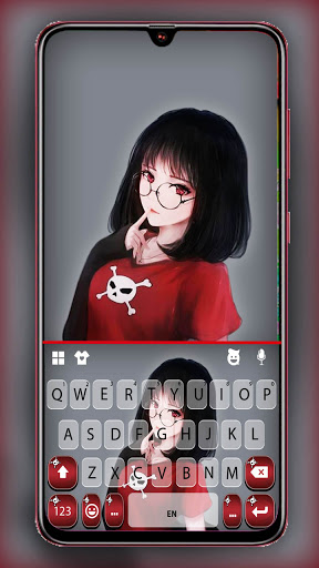 Android application Cute Intellect Girl Keyboard B screenshort