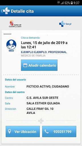 SACYL CONECTA Screen 3