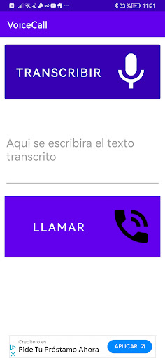 Android application VoiceCall screenshort