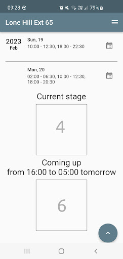 Candletime - Load Shedding Screen 3