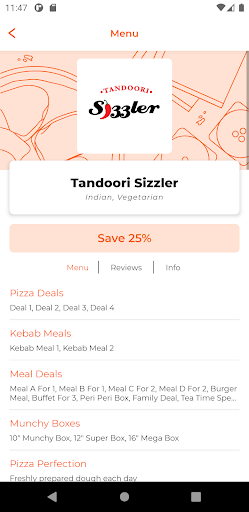 Android application Tandoori Sizzler G32 screenshort