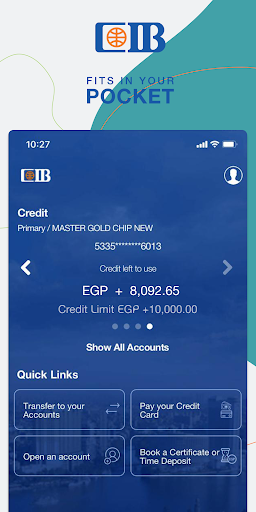 Android application CIB Egypt Mobile Banking screenshort