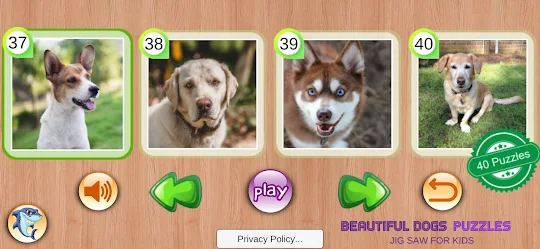 Beautiful Dogs Puzzles Toddler