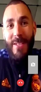Videollamada con Karim Benzema