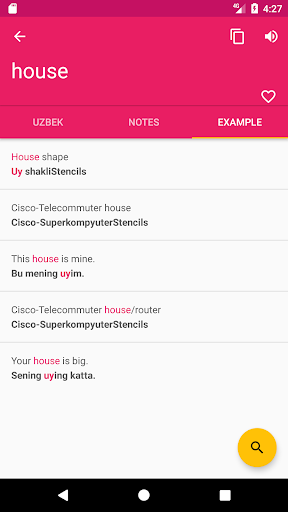 Uzbek English Dictionary & Tra Screen 3