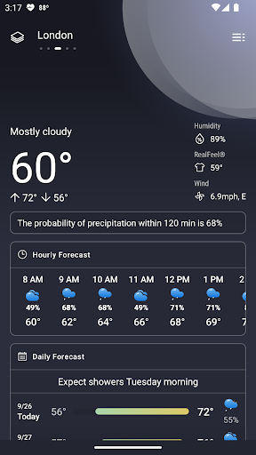 Android application Local Weather - Widget & Alert screenshort