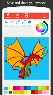 Livro de colorir dragão anime