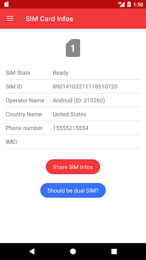 Android application SIM Infos & Contacts - Export screenshort