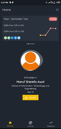 Android application AAU Portal screenshort