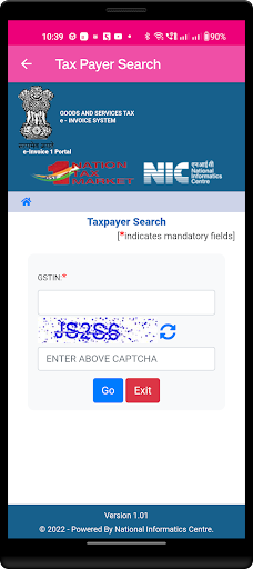 GSTE-Invoice System Screen 3