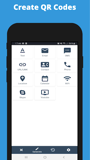QR Reader & QR Code Generator Screen 2