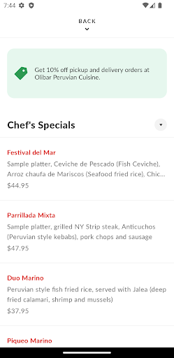 Olibar Peruvian Cuisine Screen 3