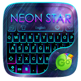 Neon Star Emoji Keyboard Theme icon