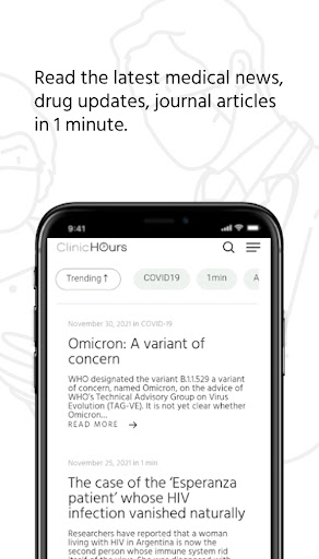 Android application Clinic Hours app for doctors screenshort