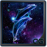 Starfield Dolphins Galaxy LWP icon