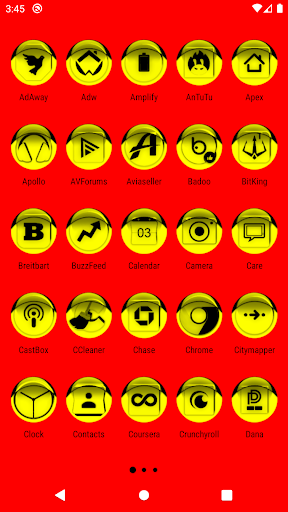 Yellow Icon Pack Style 1 Screen 2