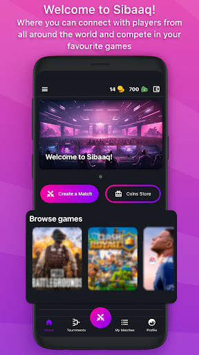 Android application Sibaaq: Gaming Social Network screenshort