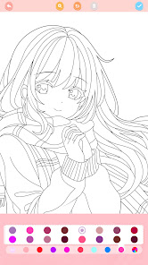Captura de Pantalla 12 Juegos de pintar anime-Dibujar android