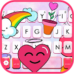 Cover Image of Unduh Cute Pink Doodle Theme  APK