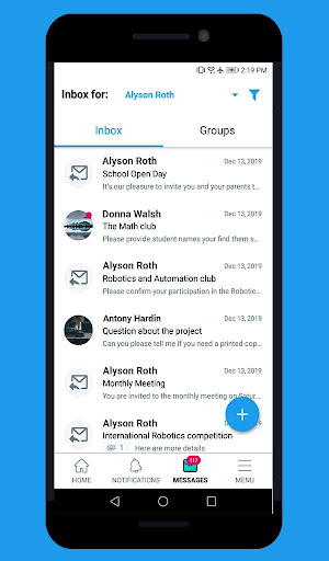 eSchool Connect Screen 2