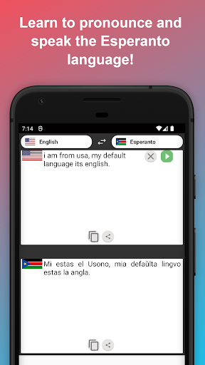 English to Esperanto Translato Screen 2