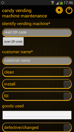Candy Vending Machine Service Screen 3