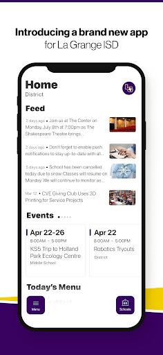 Android application La Grange ISD screenshort