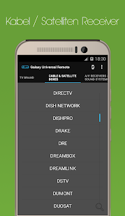 Galaxy Universalfernbedienung Screenshot