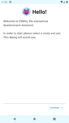 Android application ESMira screenshort