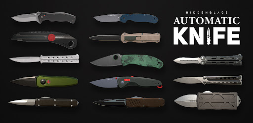 Hidden blade automatic knife