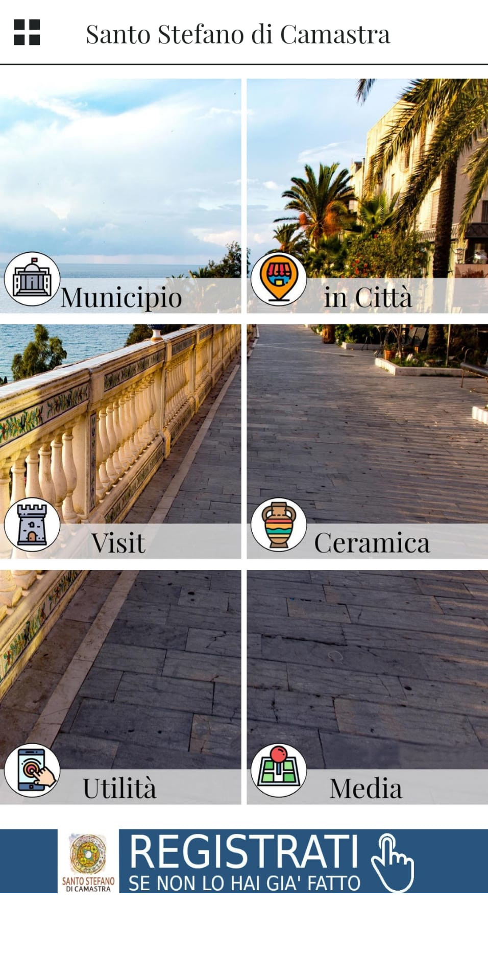 Android application Santo Stefano di Camastra screenshort