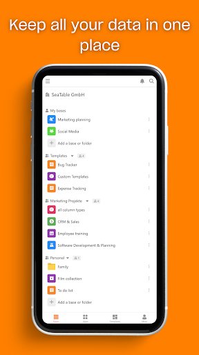 Android application SeaTable screenshort