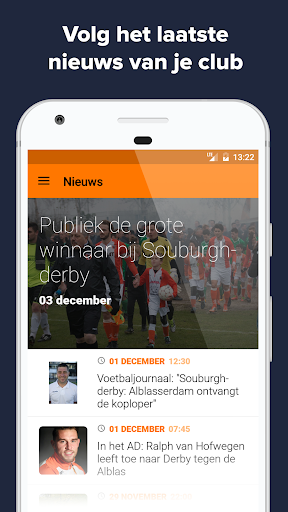 VoetbalAssist ClubApp Screen 2