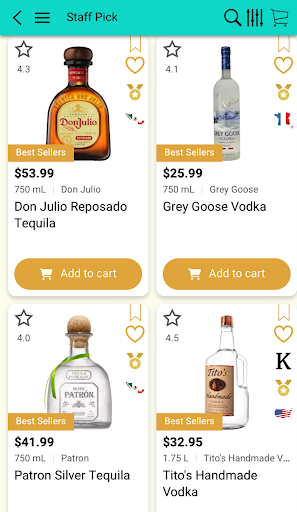 Android application Mora's Liquors and Spirits screenshort