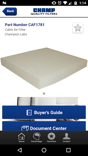 Champ Quality Filters Screen 3