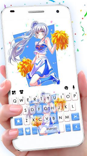 Android application Cute Cheerleader Keyboard Them screenshort